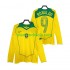 Camisola Brasil RONALDO 9 Retro Homem Equipamento Primeiro 2004 Manga Comprida